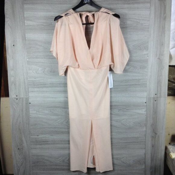 Topshop Blush Batwing V-Neck Midi Dress size 8 - Picture 4 of 9